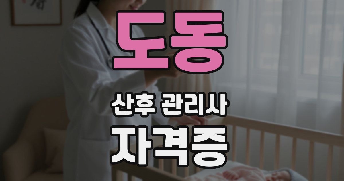 도동 산후 관리사 자격증