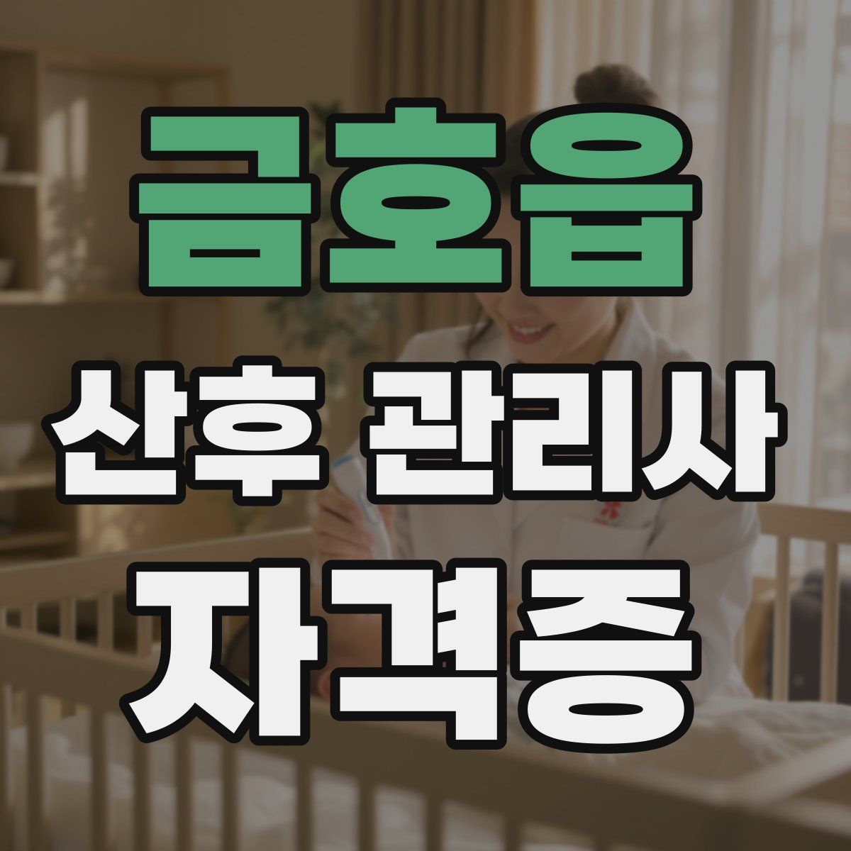 금호읍 산후 관리사 자격증