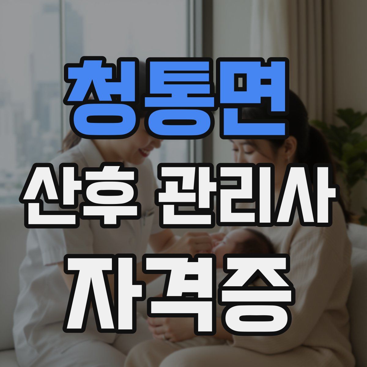 청통면 산후 관리사 자격증