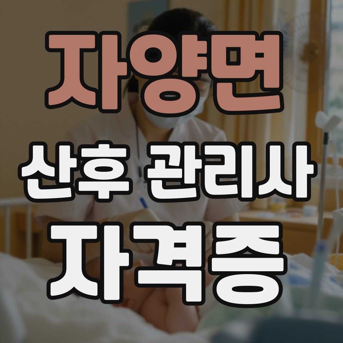 자양면 산후 관리사 자격증