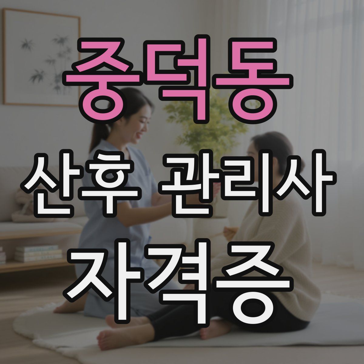 중덕동 산후 관리사 자격증