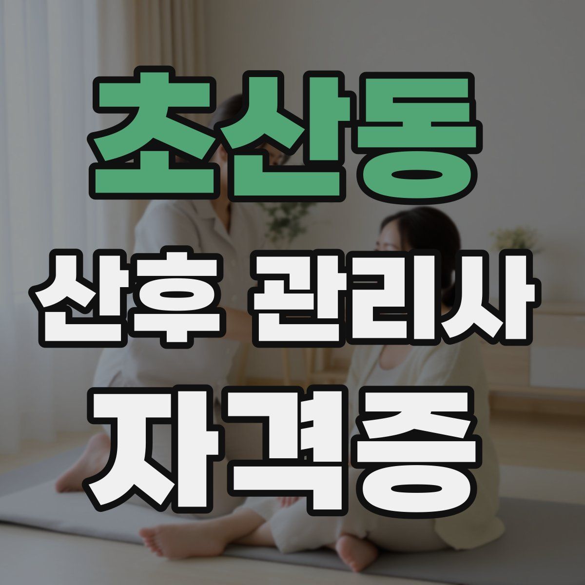 초산동 산후 관리사 자격증