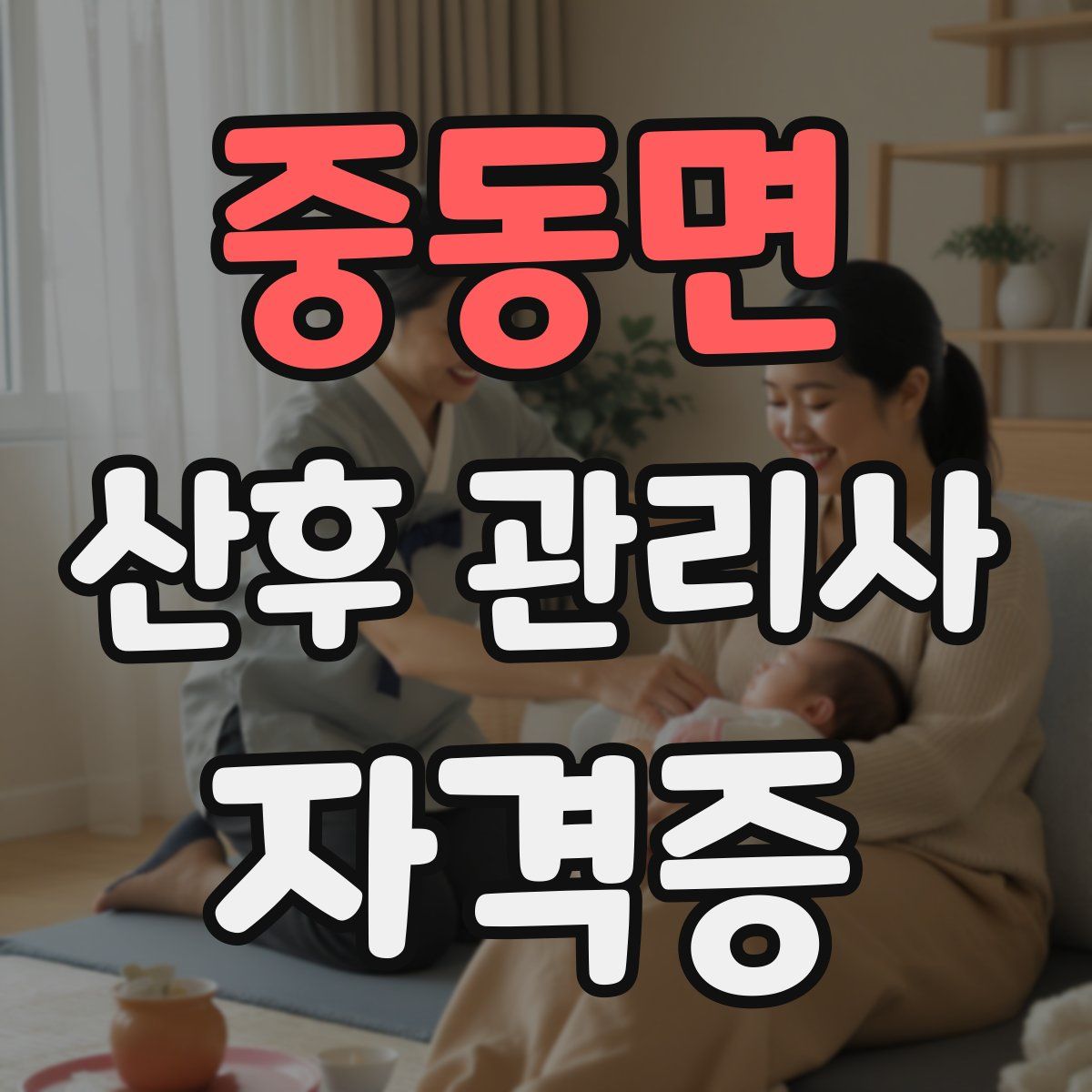 중동면 산후 관리사 자격증