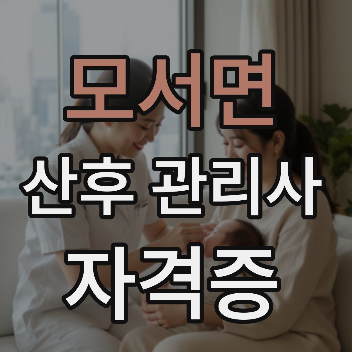 모서면 산후 관리사 자격증