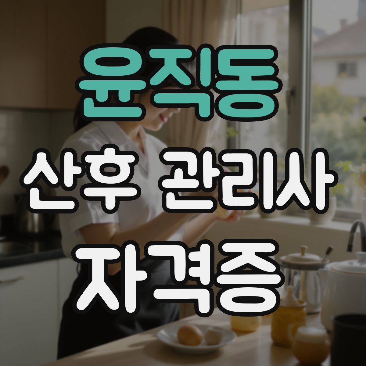 윤직동 산후 관리사 자격증