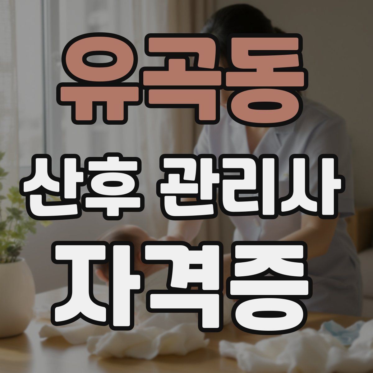 유곡동 산후 관리사 자격증 취득하면 할 수 있는 일은 무엇일까