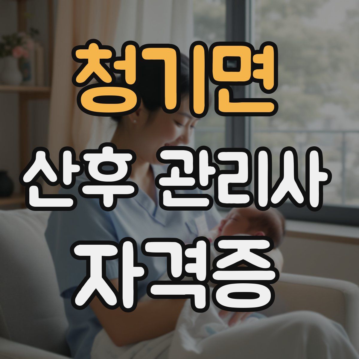 청기면 산후 관리사 자격증