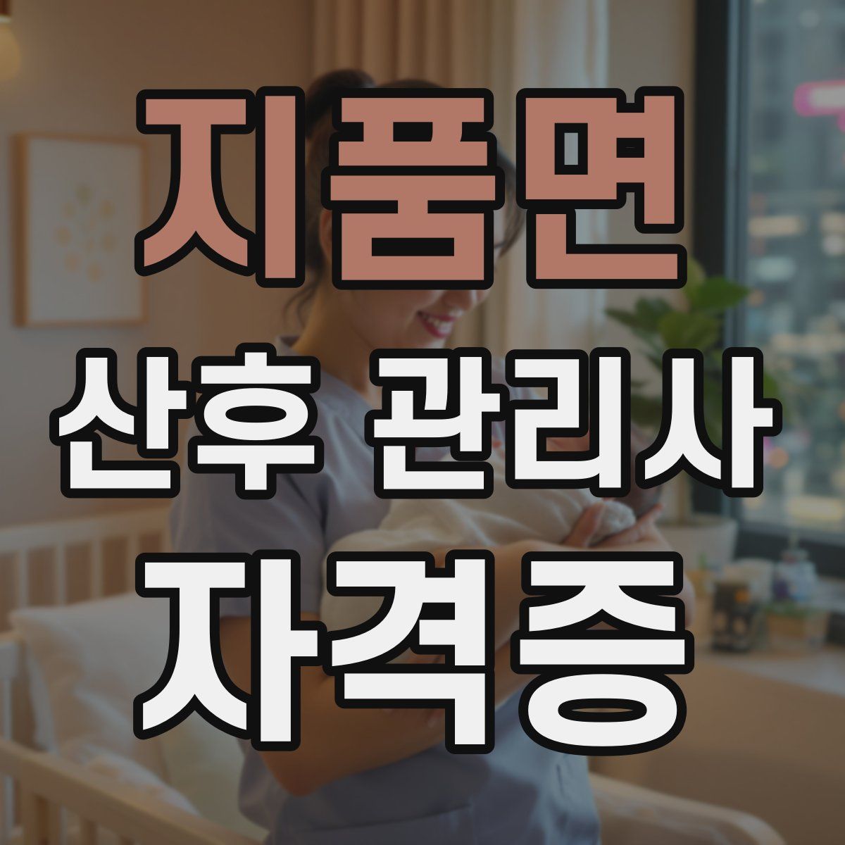지품면 산후 관리사 자격증