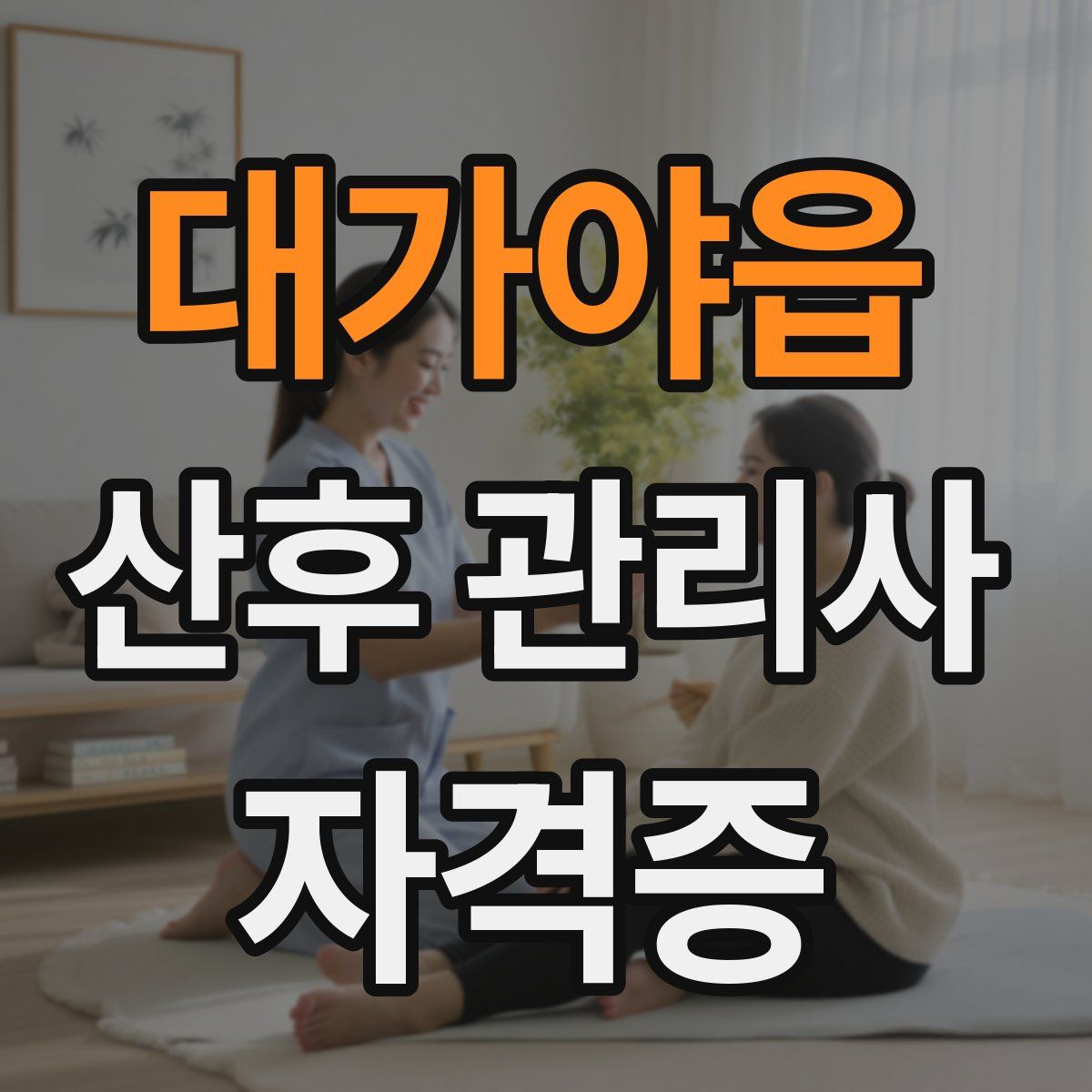 대가야읍 산후 관리사 자격증