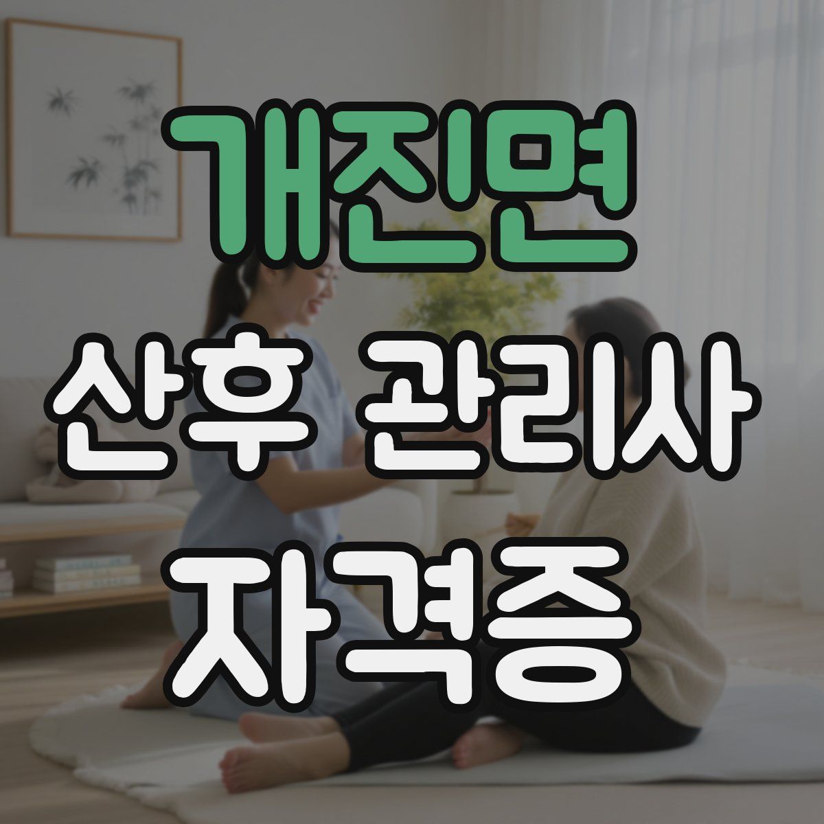 개진면 산후 관리사 자격증