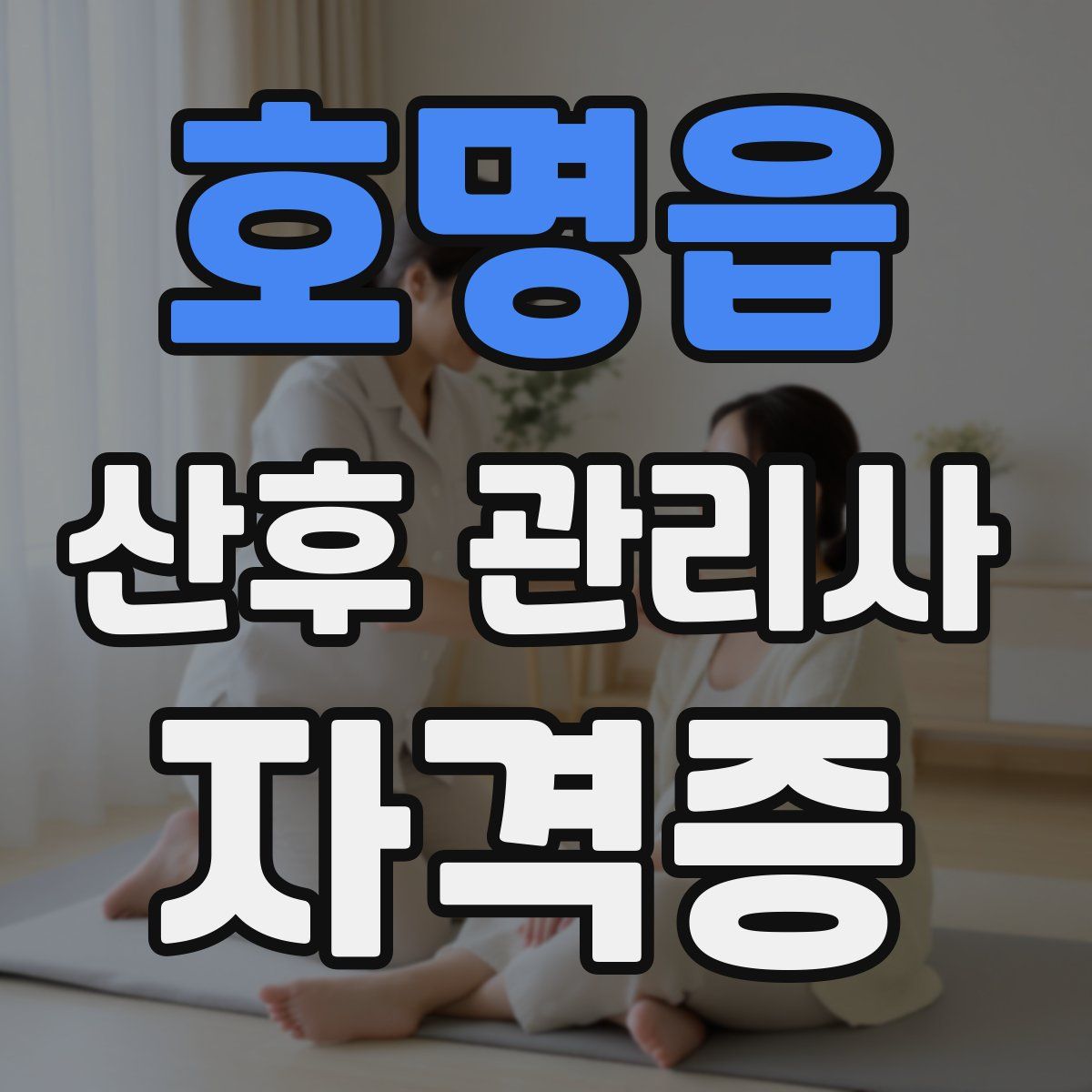 호명읍 산후 관리사 자격증