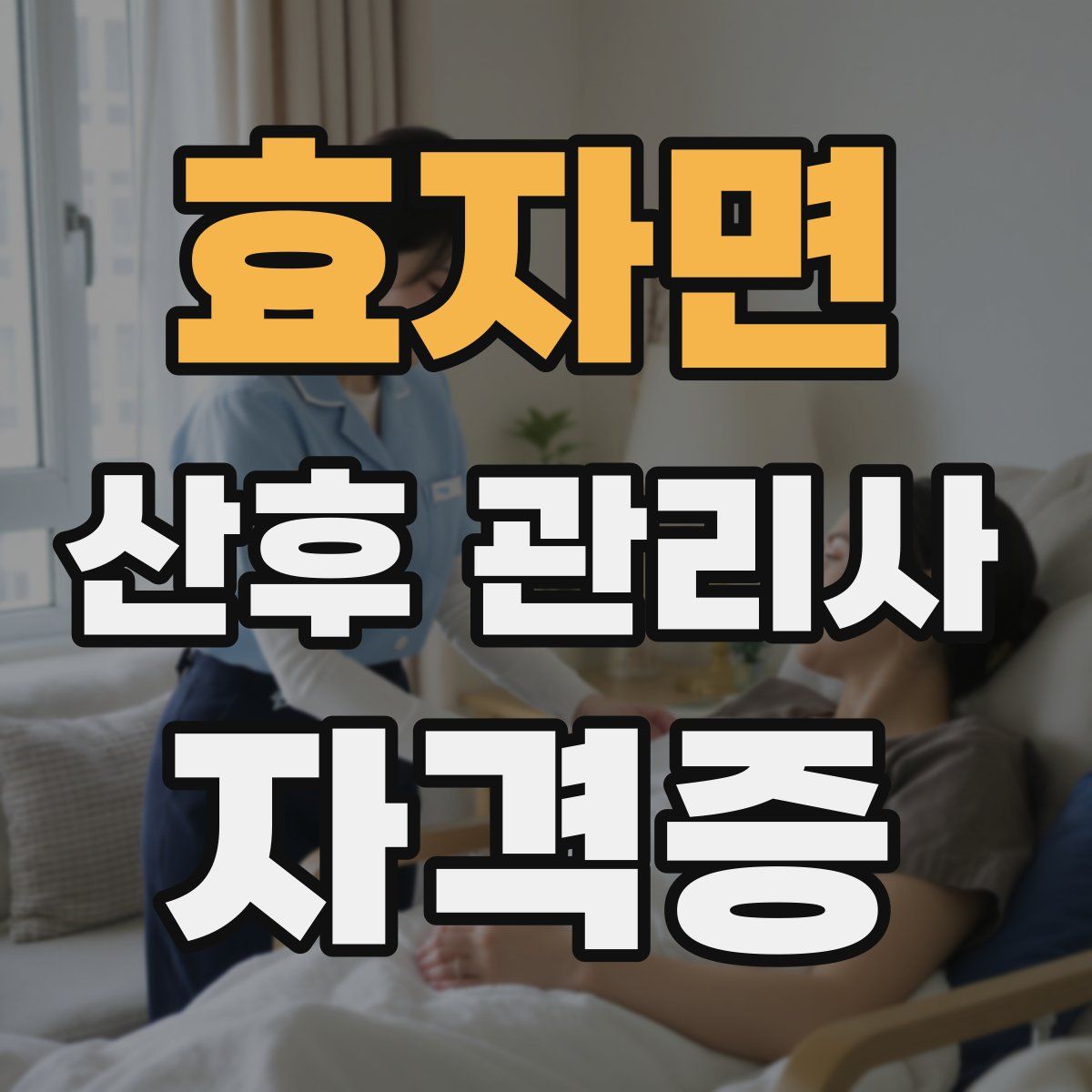 효자면 산후 관리사 자격증