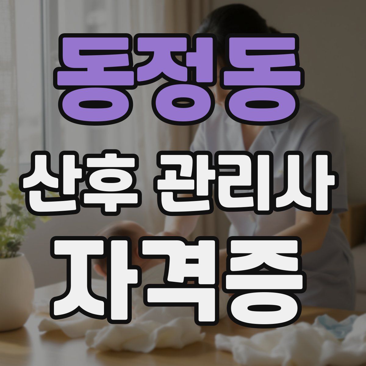 동정동 산후 관리사 자격증