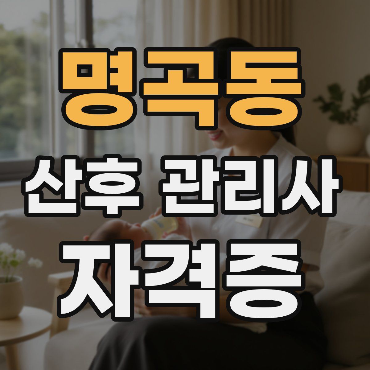 명곡동 산후 관리사 자격증