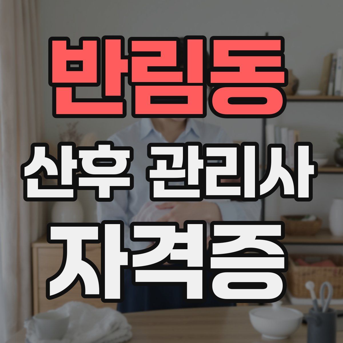 반림동 산후 관리사 자격증