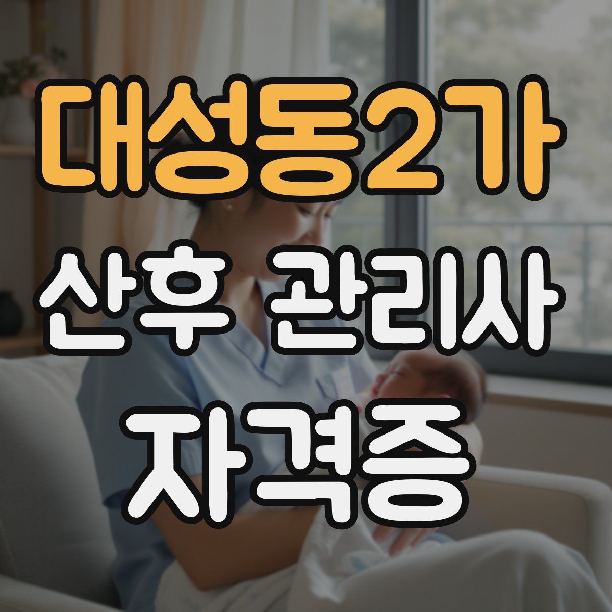 대성동2가 산후 관리사 자격증