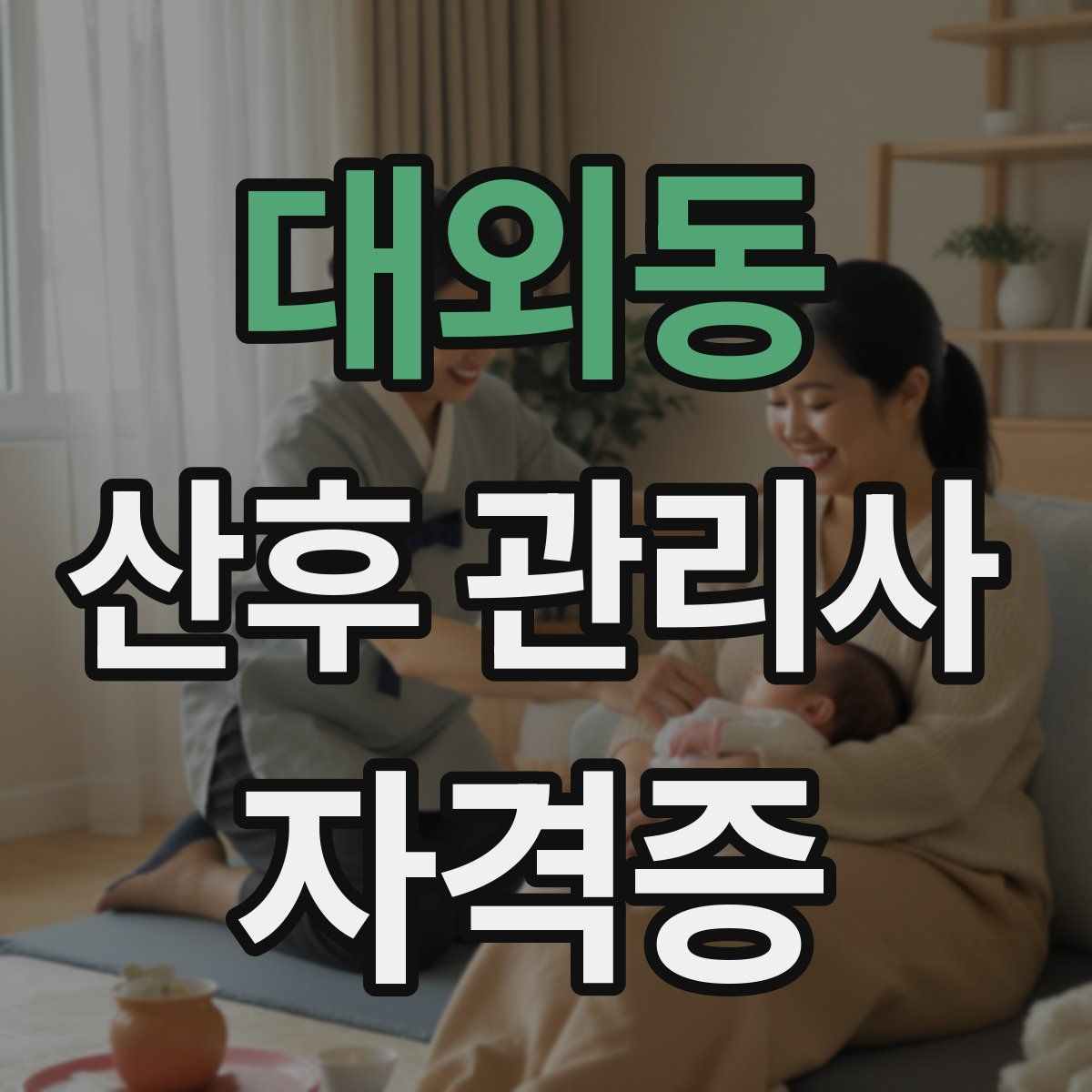 대외동 산후 관리사 자격증