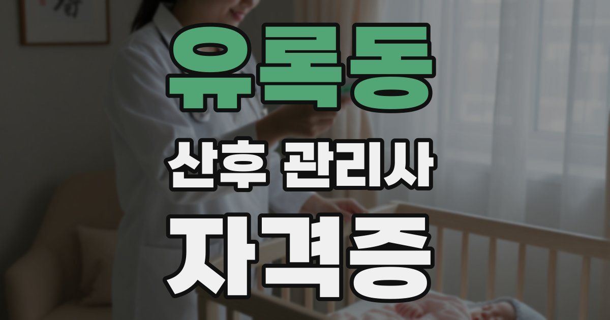 유록동 산후 관리사 자격증