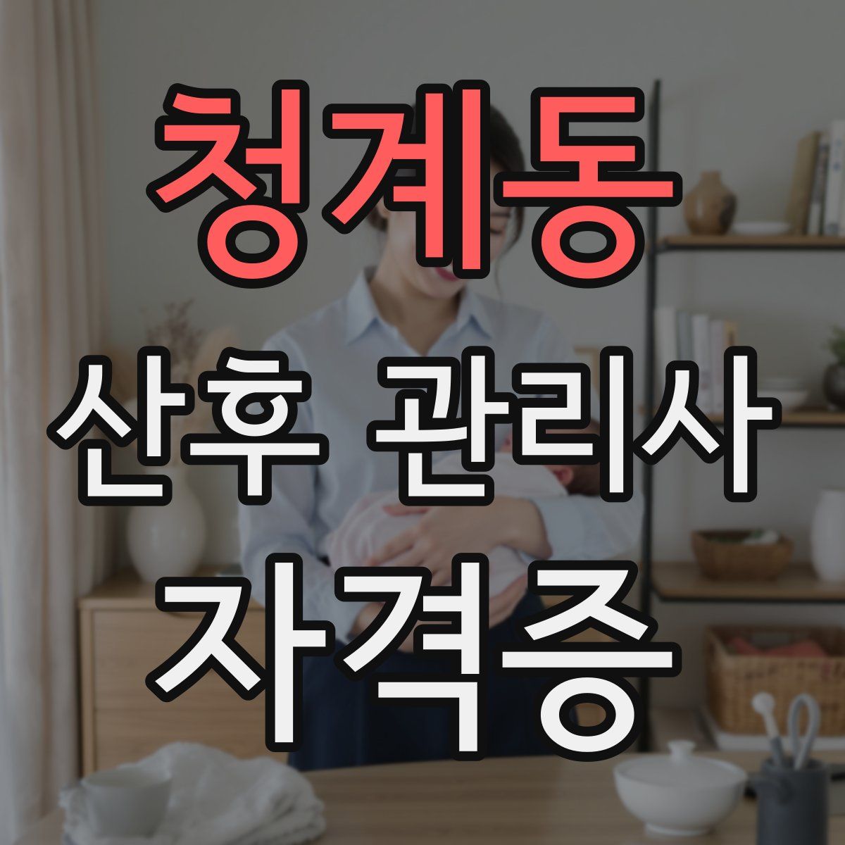 청계동 산후 관리사 자격증