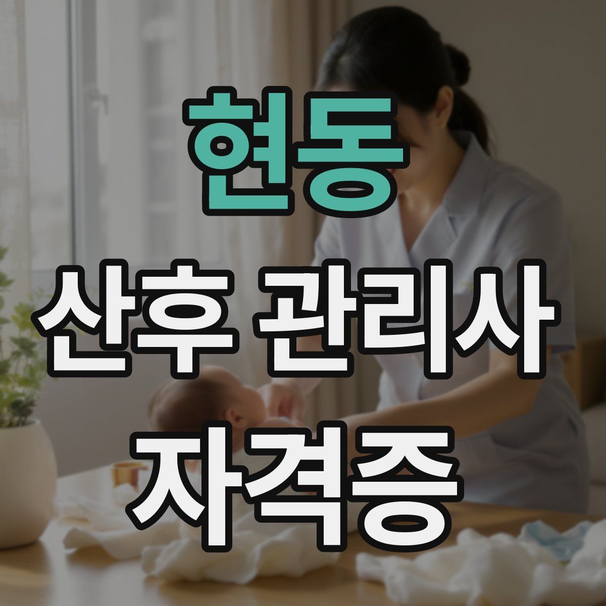 현동 산후 관리사 자격증