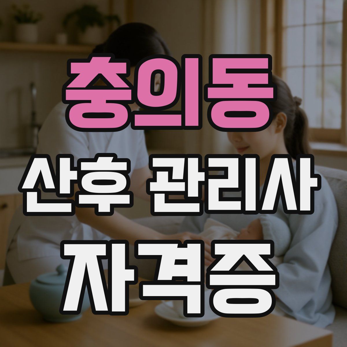 충의동 산후 관리사 자격증
