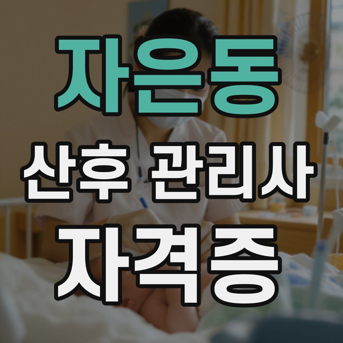 자은동 산후 관리사 자격증