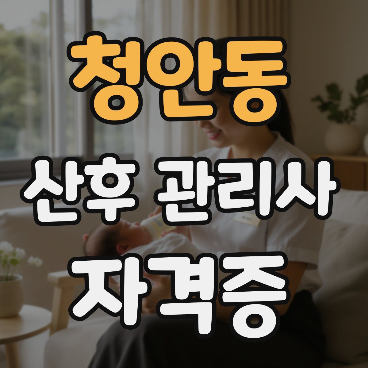 청안동 산후 관리사 자격증