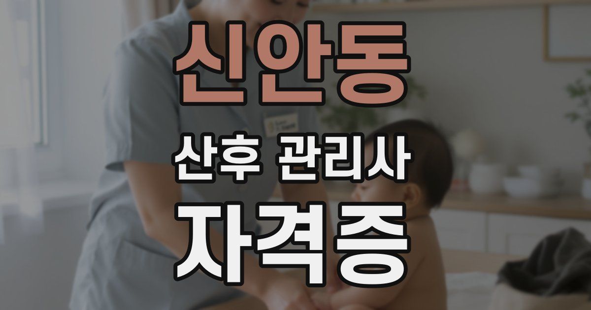 신안동 산후 관리사 자격증