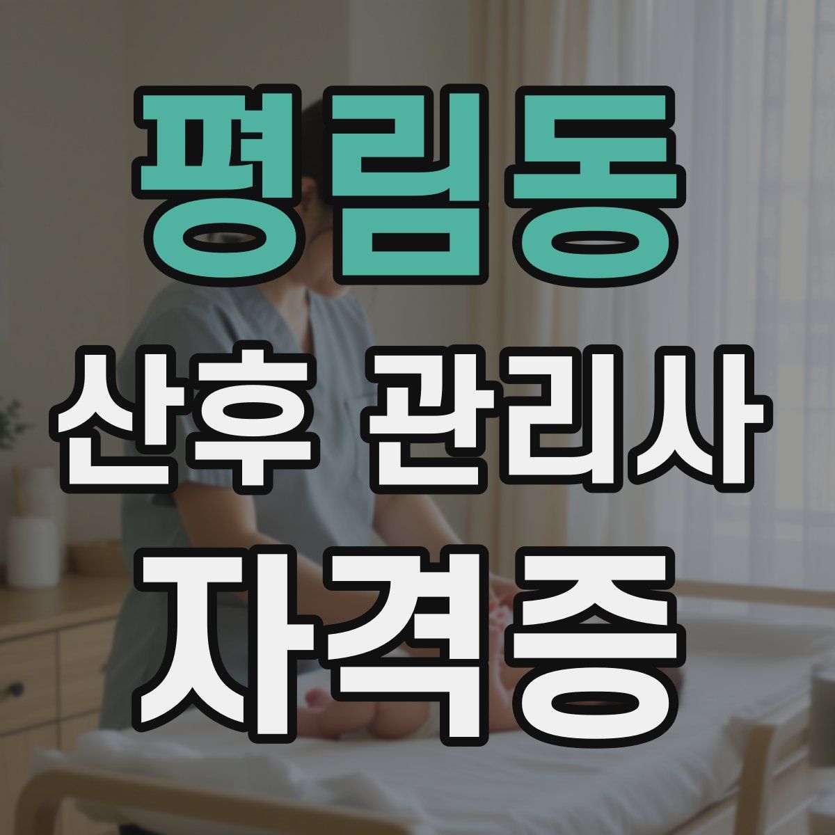 평림동 산후 관리사 자격증