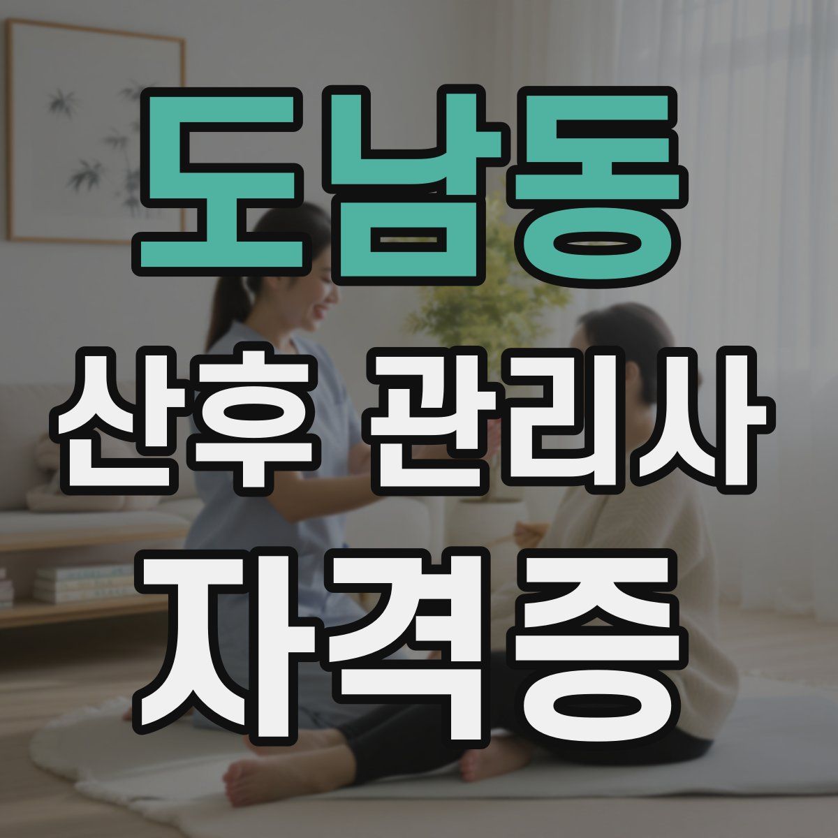 도남동 산후 관리사 자격증