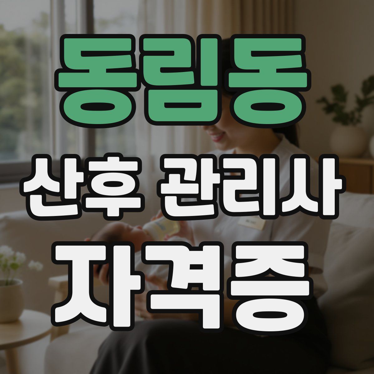 동림동 산후 관리사 자격증