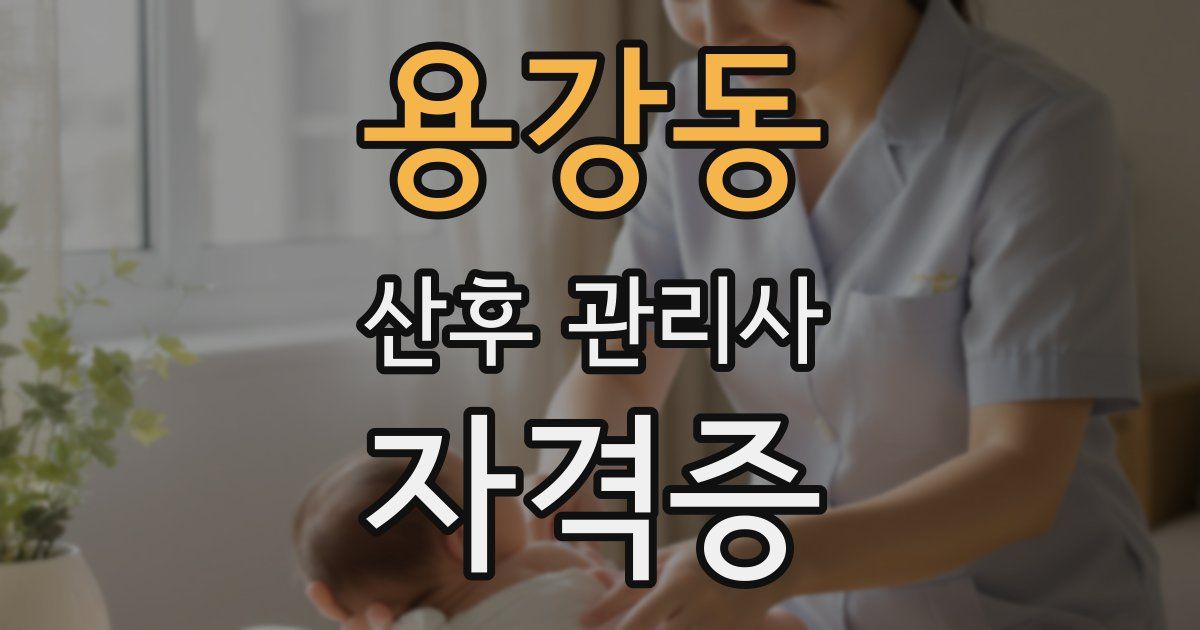 용강동 산후 관리사 자격증