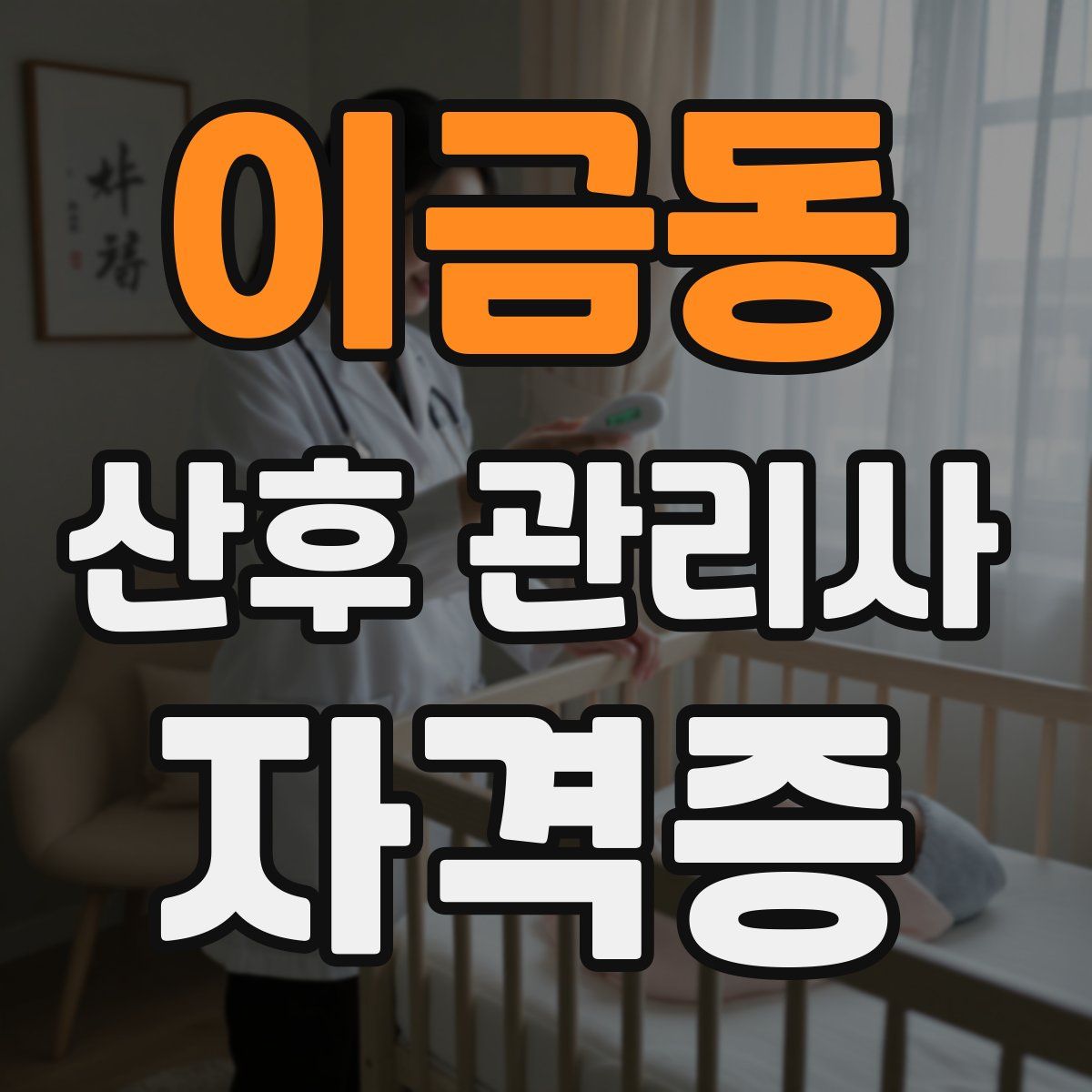 이금동 산후 관리사 자격증