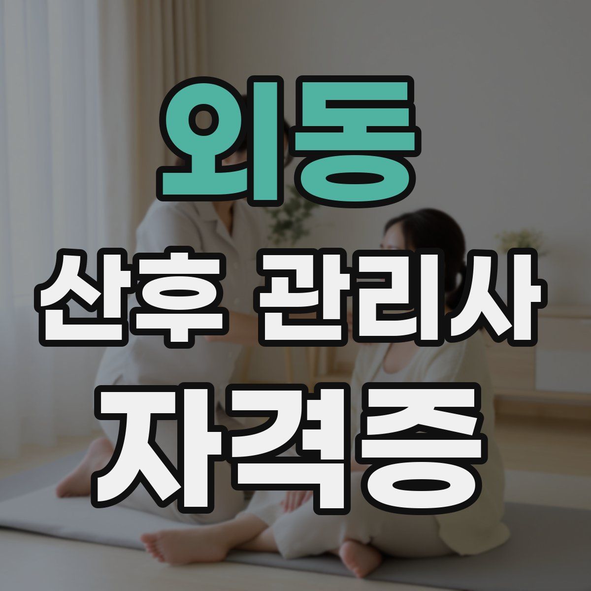 외동 산후 관리사 자격증