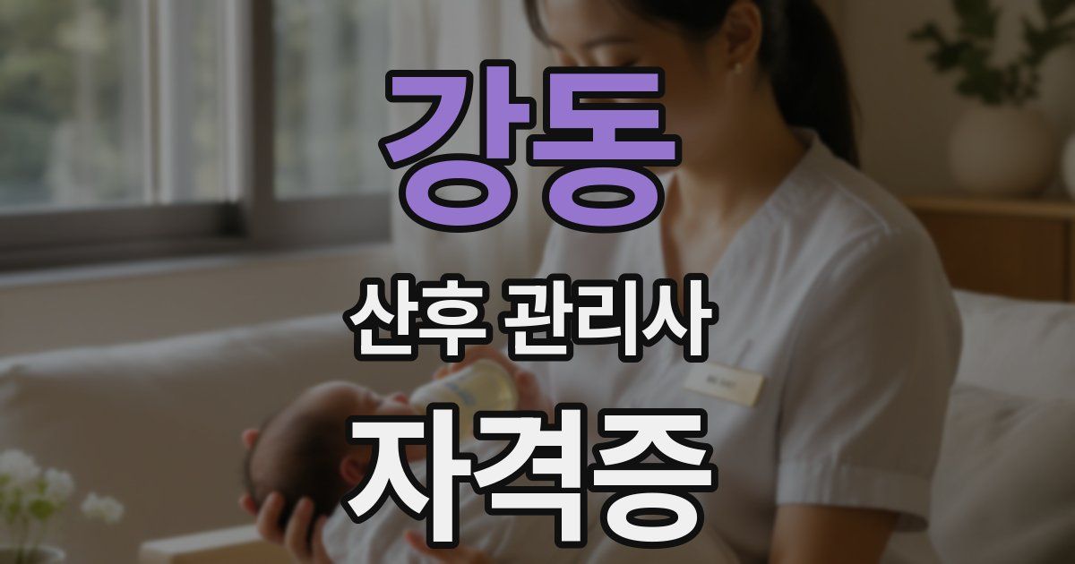 강동 산후 관리사 자격증