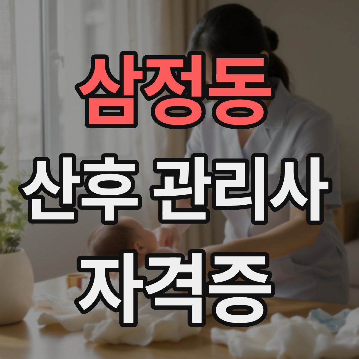 삼정동 산후 관리사 자격증