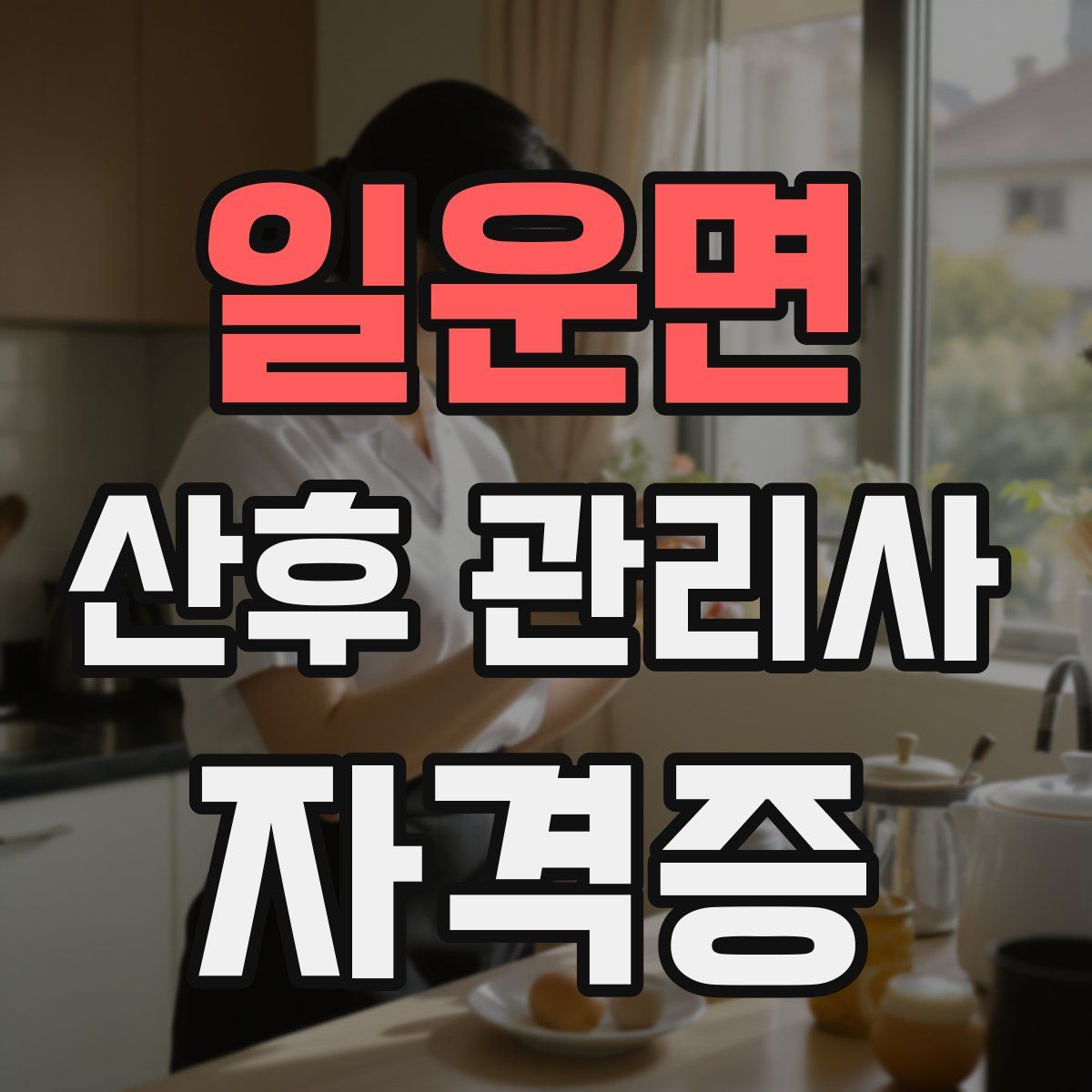 일운면 산후 관리사 자격증