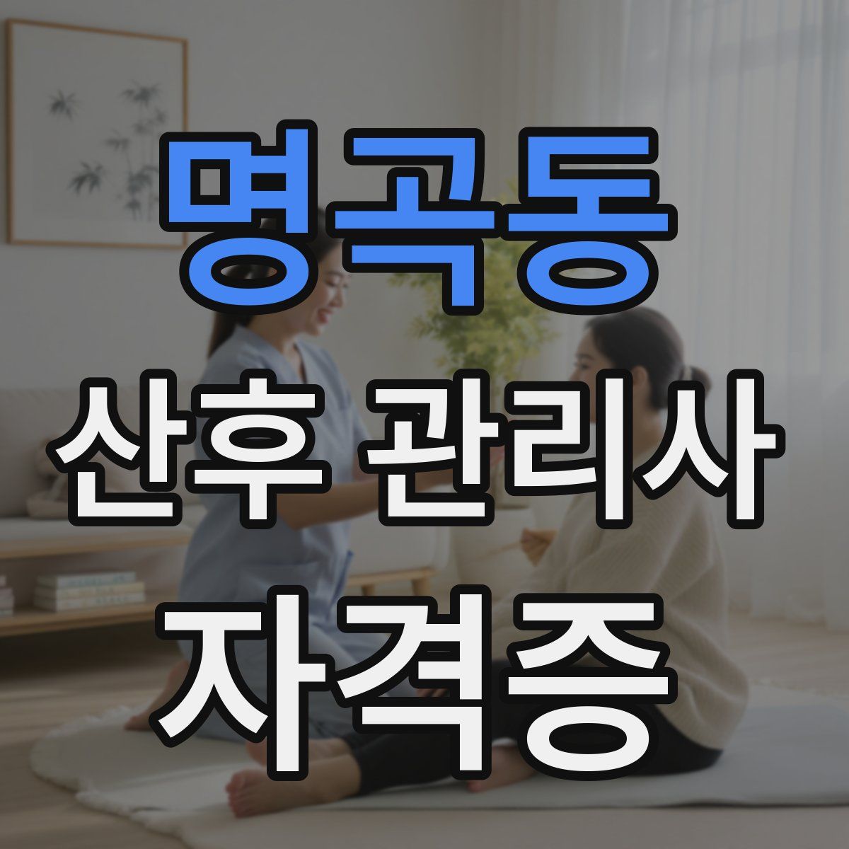명곡동 산후 관리사 자격증
