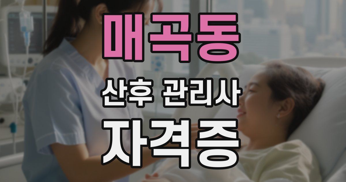 매곡동 산후 관리사 자격증