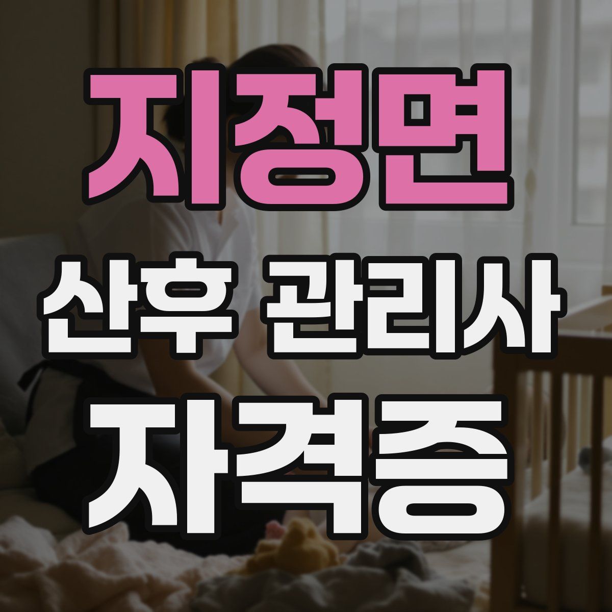 지정면 산후 관리사 자격증