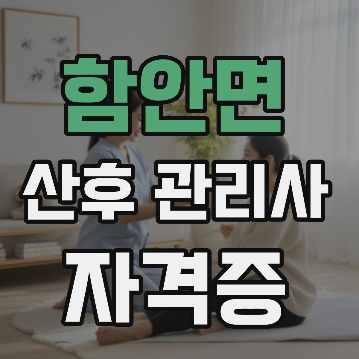 함안면 산후 관리사 자격증