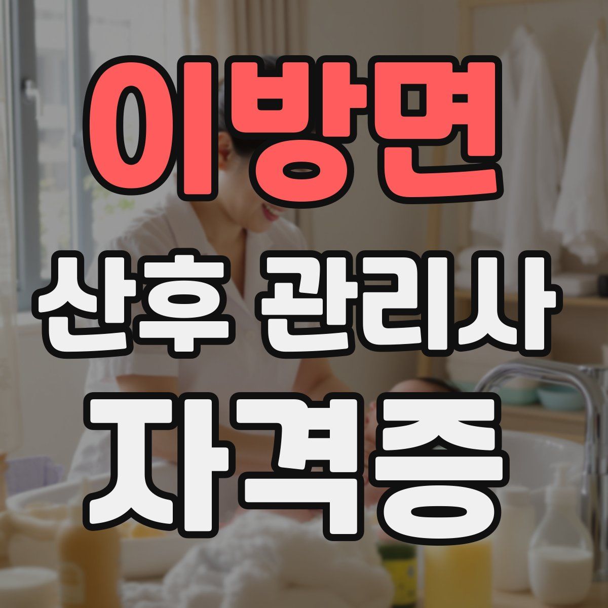 이방면 산후 관리사 자격증