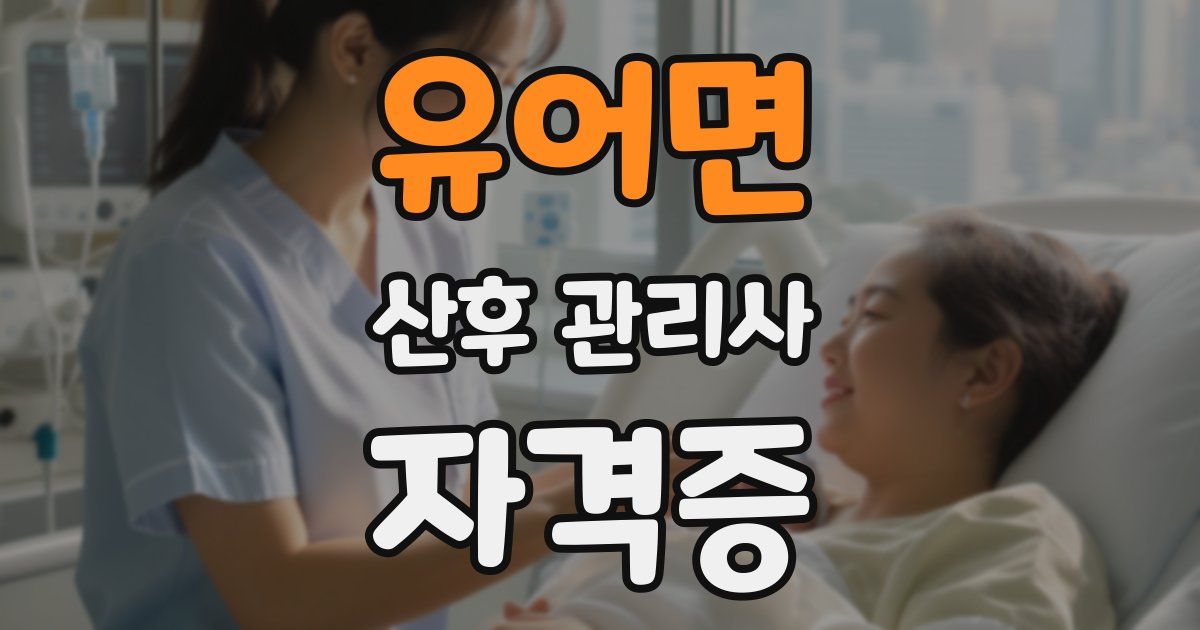 유어면 산후 관리사 자격증