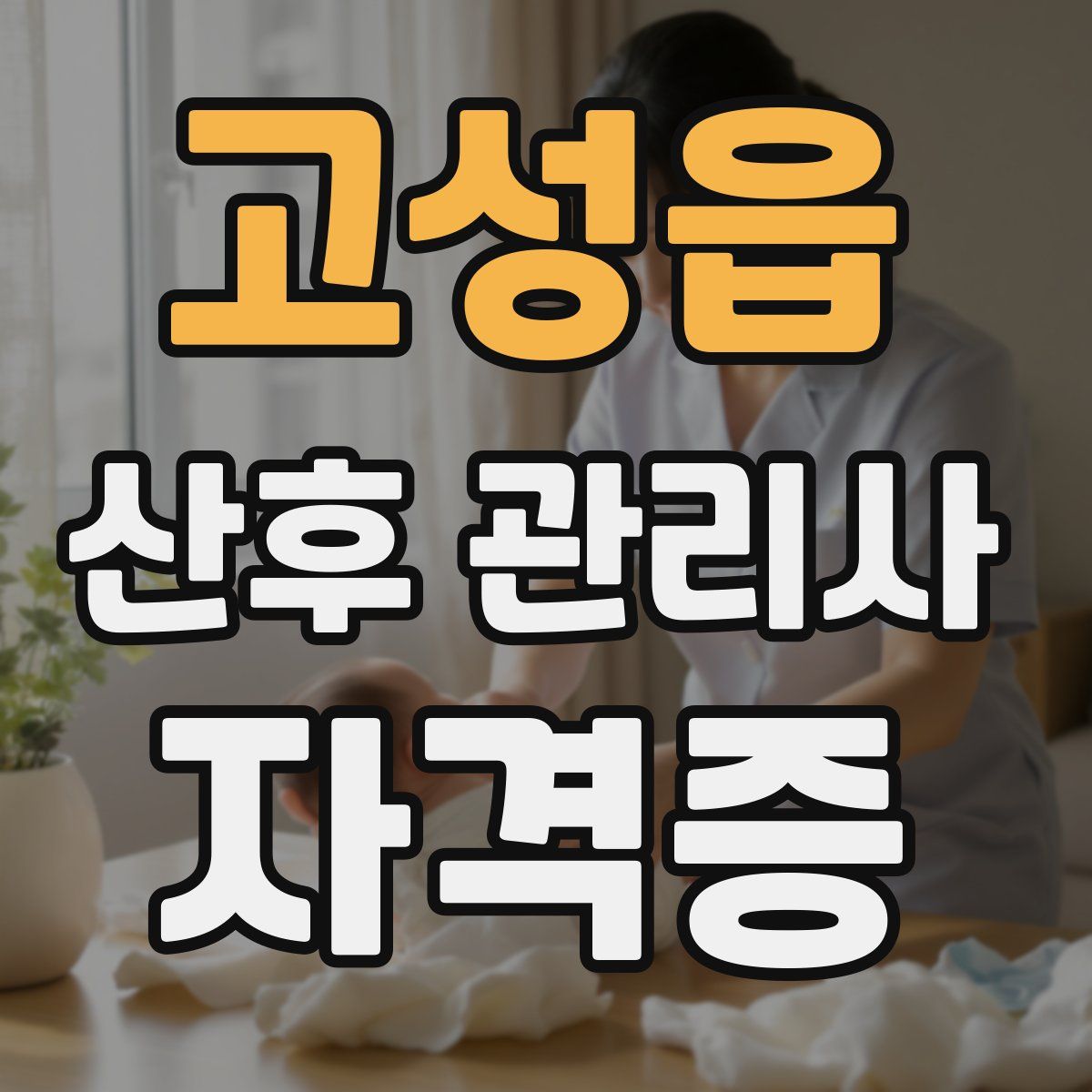 고성읍 산후 관리사 자격증