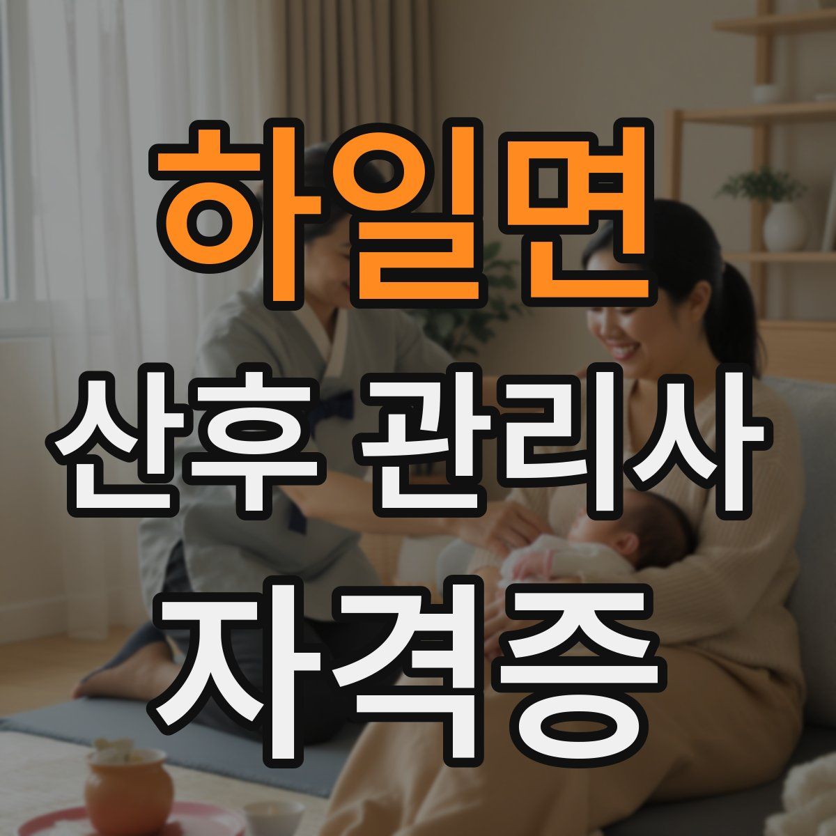 하일면 산후 관리사 자격증