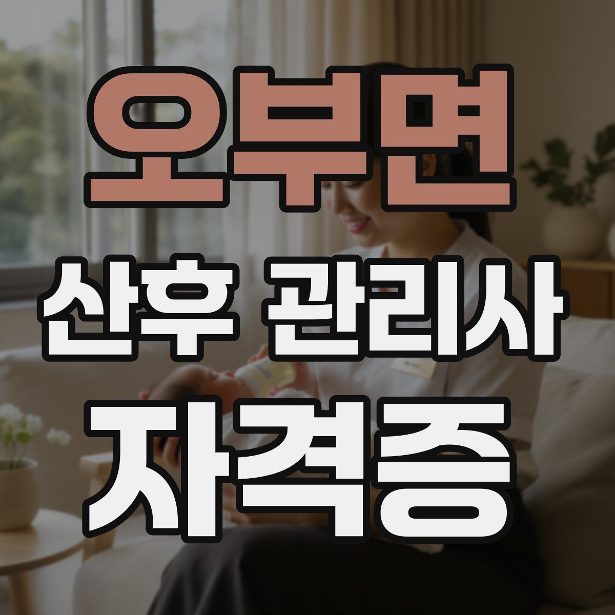 오부면 산후 관리사 자격증