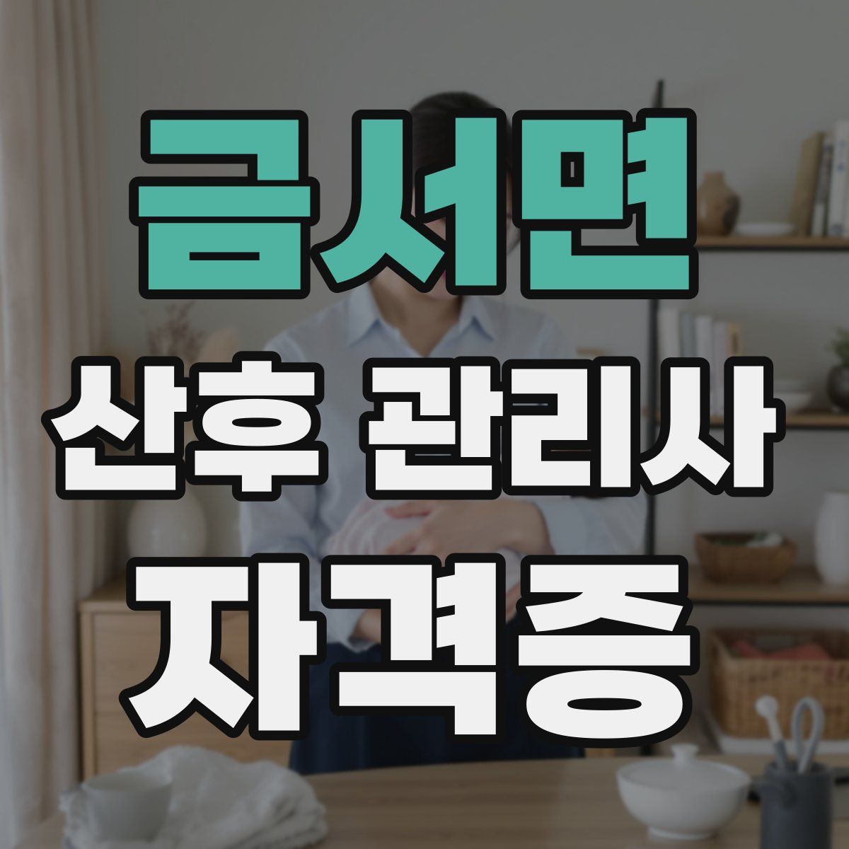 금서면 산후 관리사 자격증