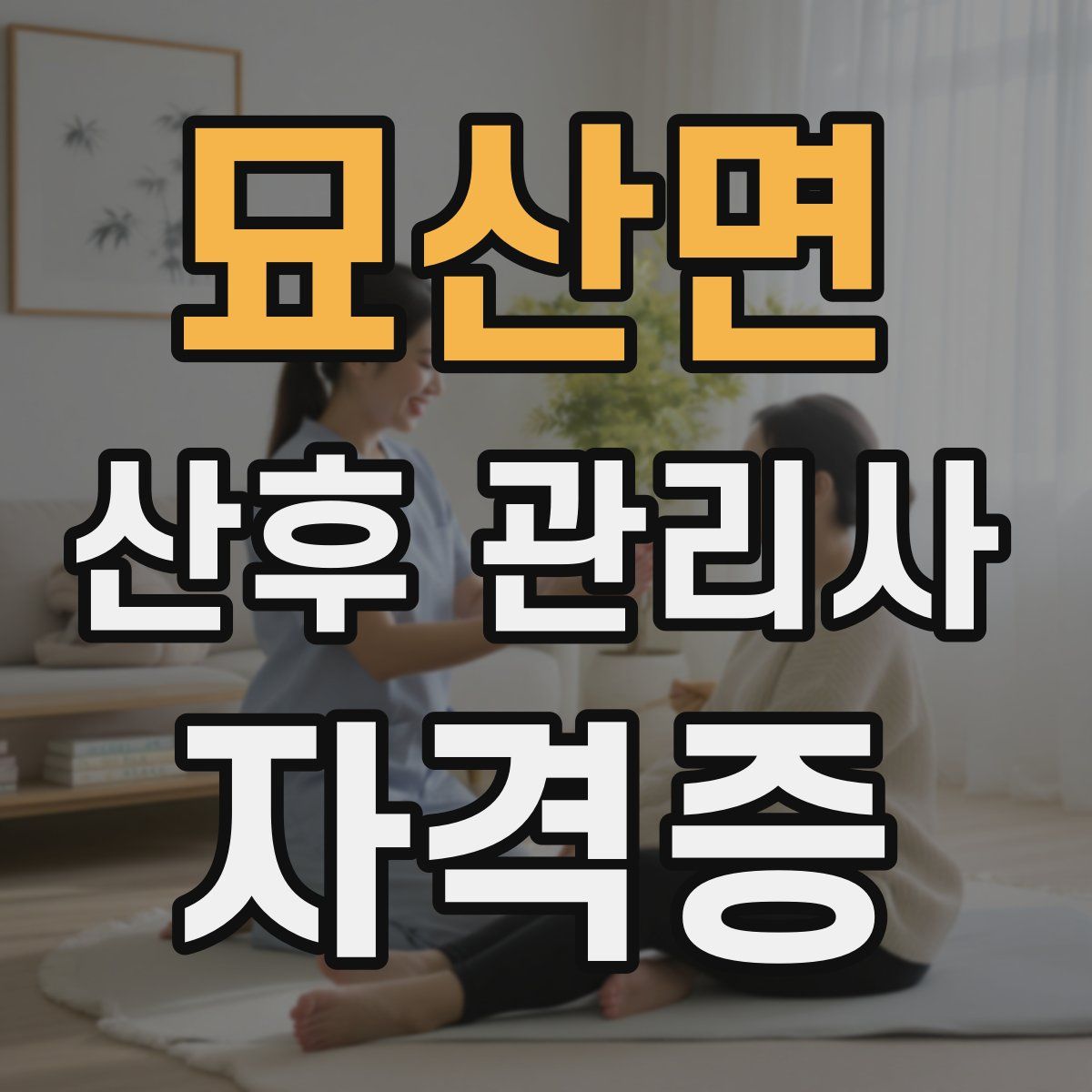 묘산면 산후 관리사 자격증
