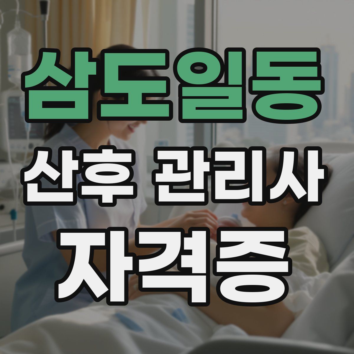 삼도일동 산후 관리사 자격증
