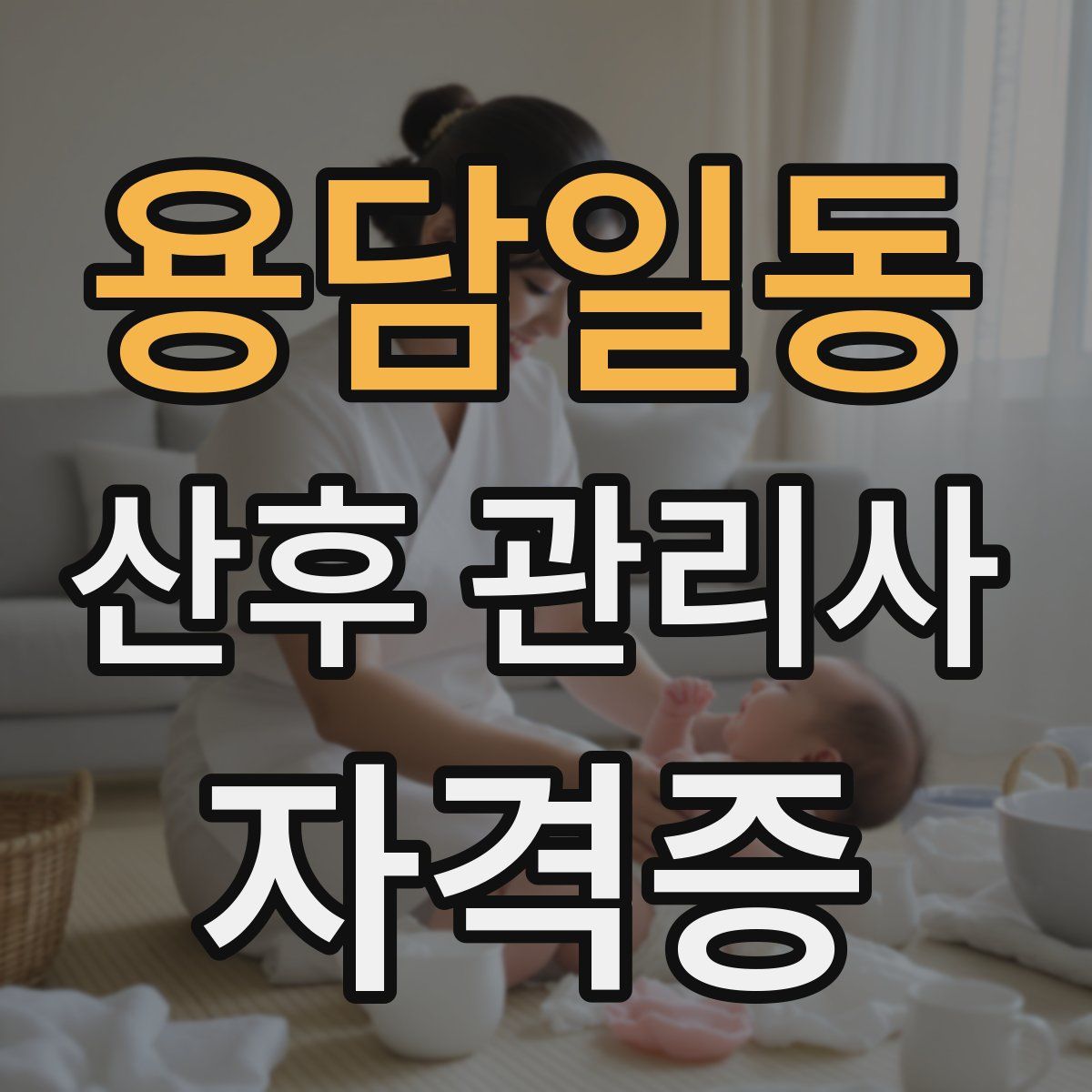 용담일동 산후 관리사 자격증